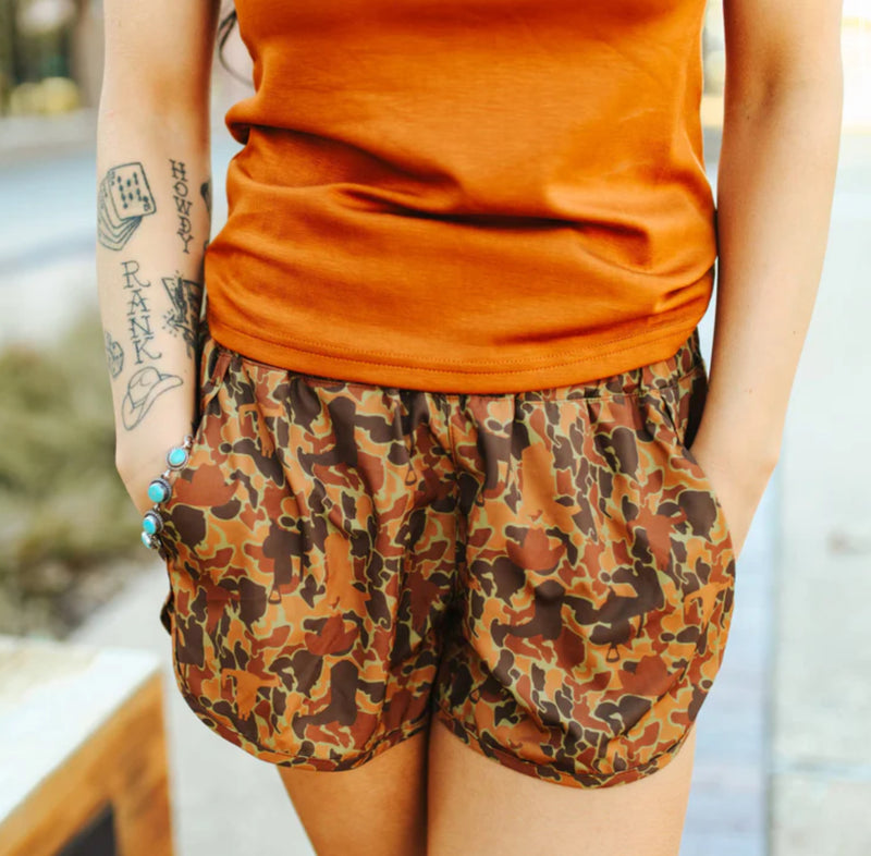 Cowboy Camo Shorts - Also in Plus Size