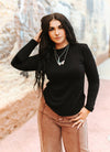 Long Sleeve Black Cloud Basic Top - Also in Plus Size