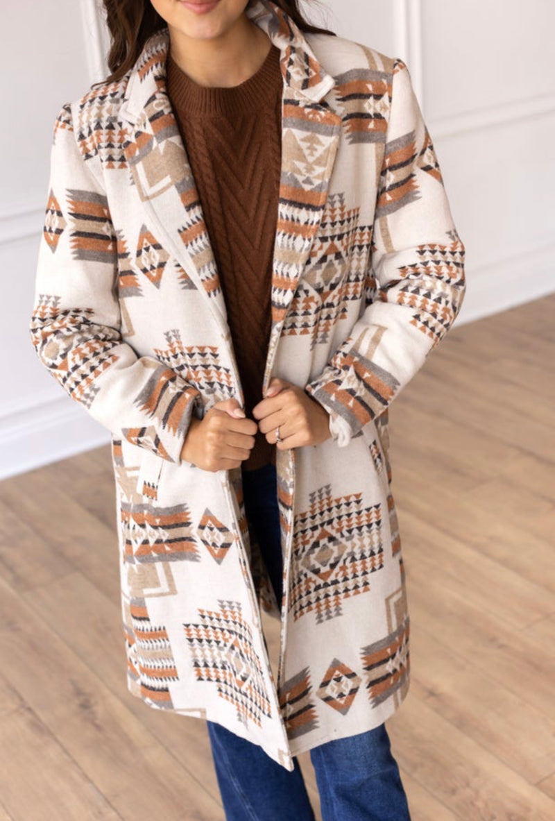 Southwest Sands Aztec Blazer Jacket - Also in Plus Size