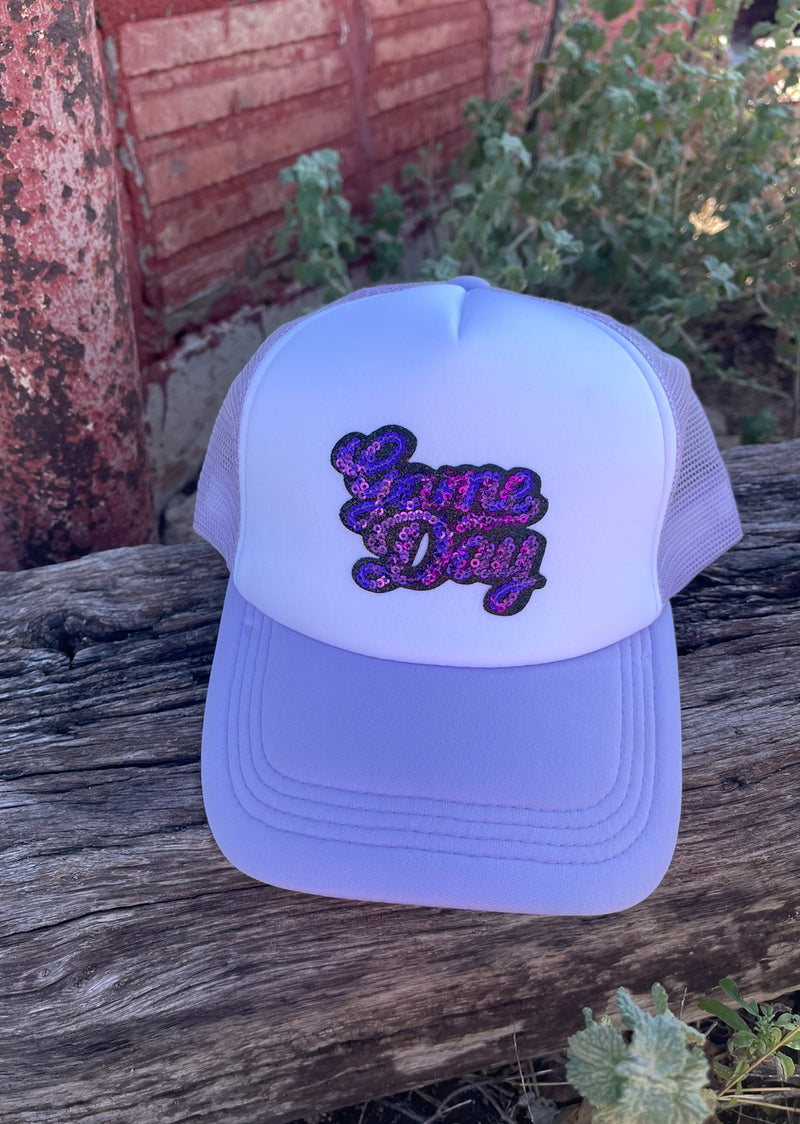 Game Day Purple Sequin Cap