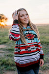 Midnight in Montana Knit Pullover Hooded Top - Also in Plus Size