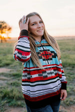 Midnight in Montana Knit Pullover Hooded Top - Also in Plus Size