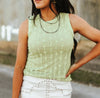 Lena Lime Western Tank Top - Also in Plus Size