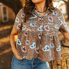 Loopity Lou Bubble Bronc Top- Also in Plus Size