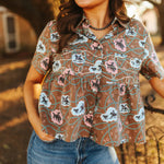 Loopity Lou Bubble Bronc Top- Also in Plus Size