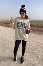 Coffee Weather Puff Print Sweatshirt - Also can in Plus Size