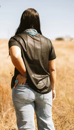 Walk The Line Leather Lux Top - Also in Plus Size