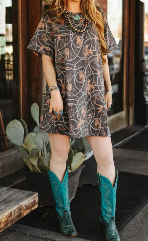Cowboy Lasso Dress - Also in Plus Size