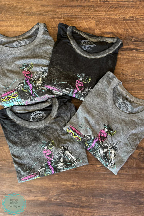 Smooth is Fast Neon Barrel Racer Tee - Also in Plus Size