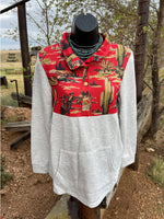 Brendalyn Vintage Cowboy Cactus Pullover- Also in Plus Size
