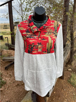 Brendalyn Vintage Cowboy Cactus Pullover- Also in Plus Size