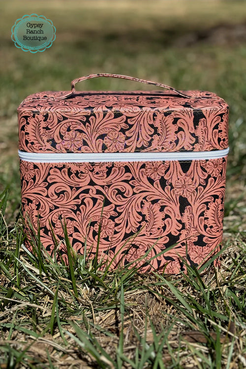 Valley Hills Tooled & Aztec Cosmetic Kaboodle