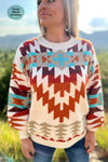 Caprock Canyon Aztec Sweater Top- Also in Plus Size