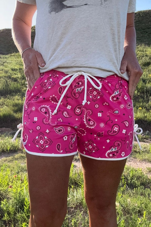 Bandana Babe Pink Shorts - Also in Plus Size