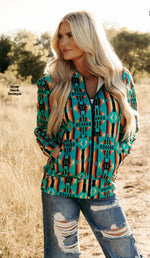 Manhattan Mile Aztec Zip Up Jacket - Also in Plus Size