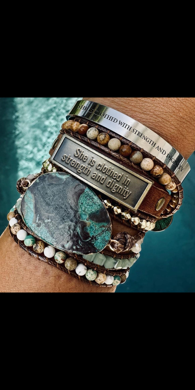 She is Clothed in Strength& Dignity & Wrap Bracelet Set