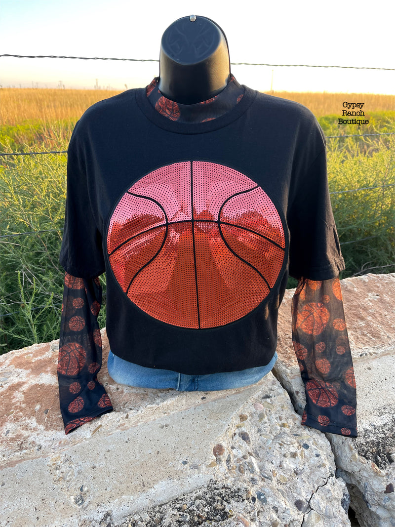 Sequin Basketball Tee - Also in Plus Size