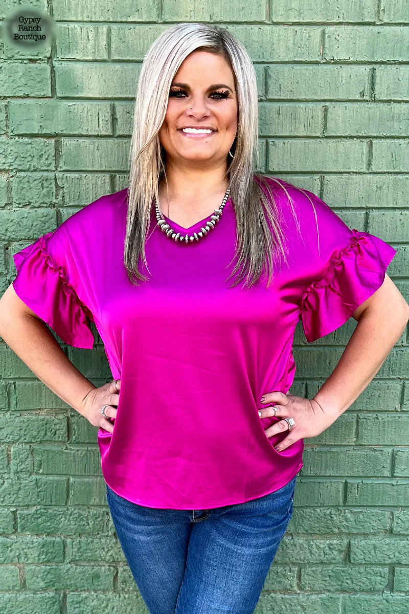 Downtown Darling Berry Top - Also in Plus Size