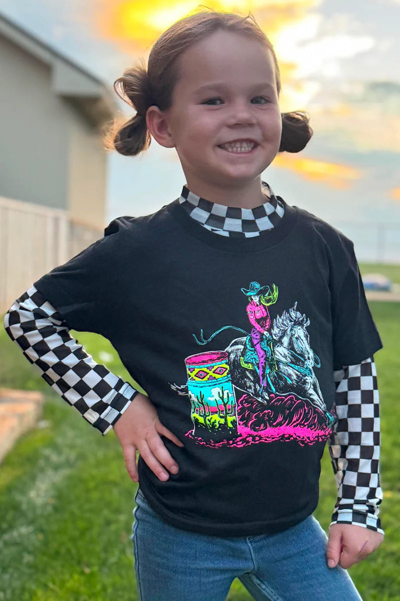 Kids Round The Track Mesh Top
