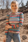 Running Away Serape Mesh Layering Top - Also in Plus Size