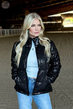Kreek Ridge Black Sequin Coat - Also in Plus Size