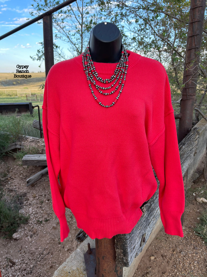 Rory Red Sweater Top