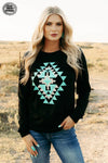 Scottsdale Aztec Long Sleeve Top - Also in Plus Size