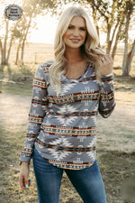 Snowbank Mountain Aztec Top - Also in Plus Size