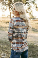 Snowbank Mountain Aztec Top - Also in Plus Size
