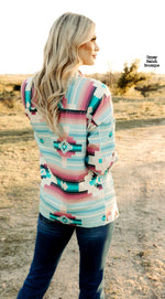 Stratford Aztec Button Up Shacket Top