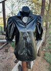 Lux Leather Black Top - Also in Plus Size