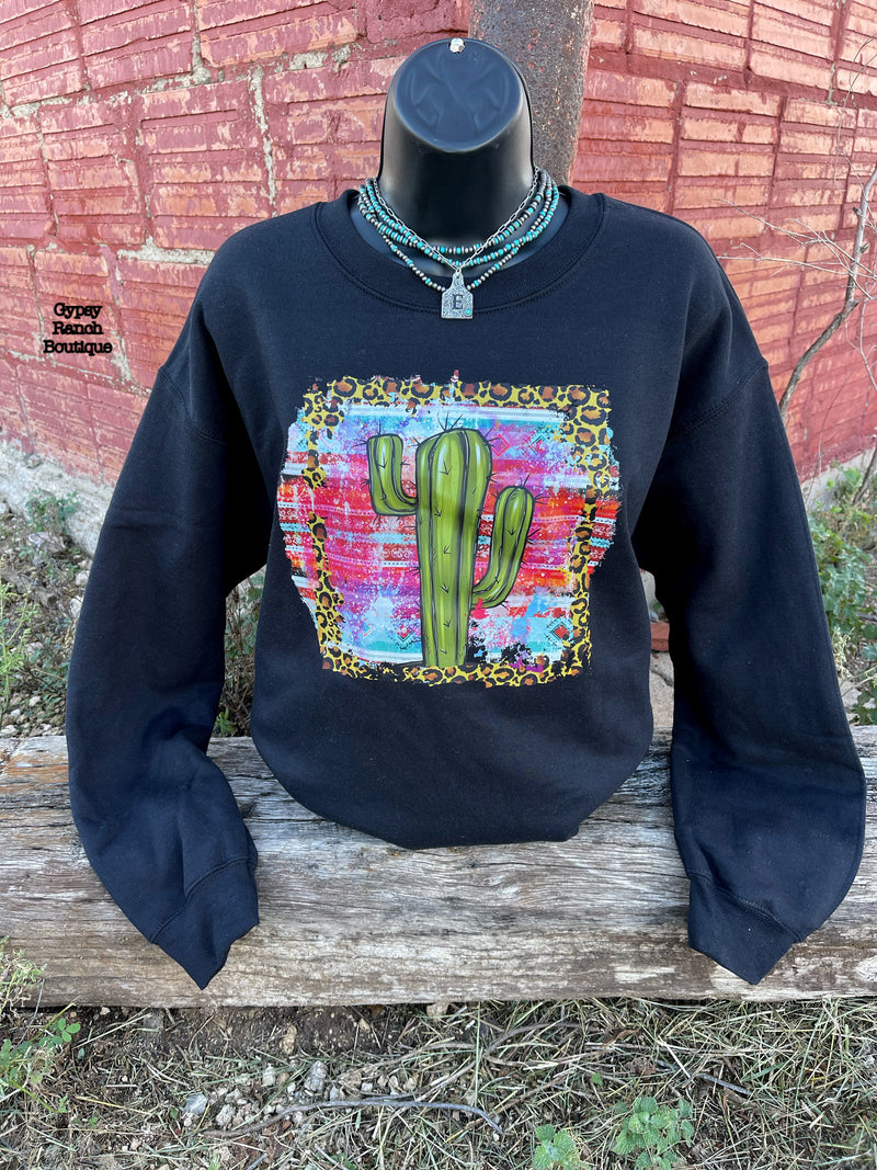 Tindall Cactus Serape Sweatshirt Top  - Also in Plus Size