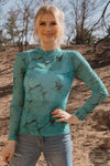 Turquoise Stone Mesh Layering Top - Also in Plus Size