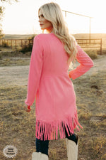 Troubadour Pink Fringe Jacket- Also in Plus Size