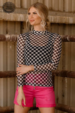 Round the Track Mesh Layering Top - Also in Plus Size