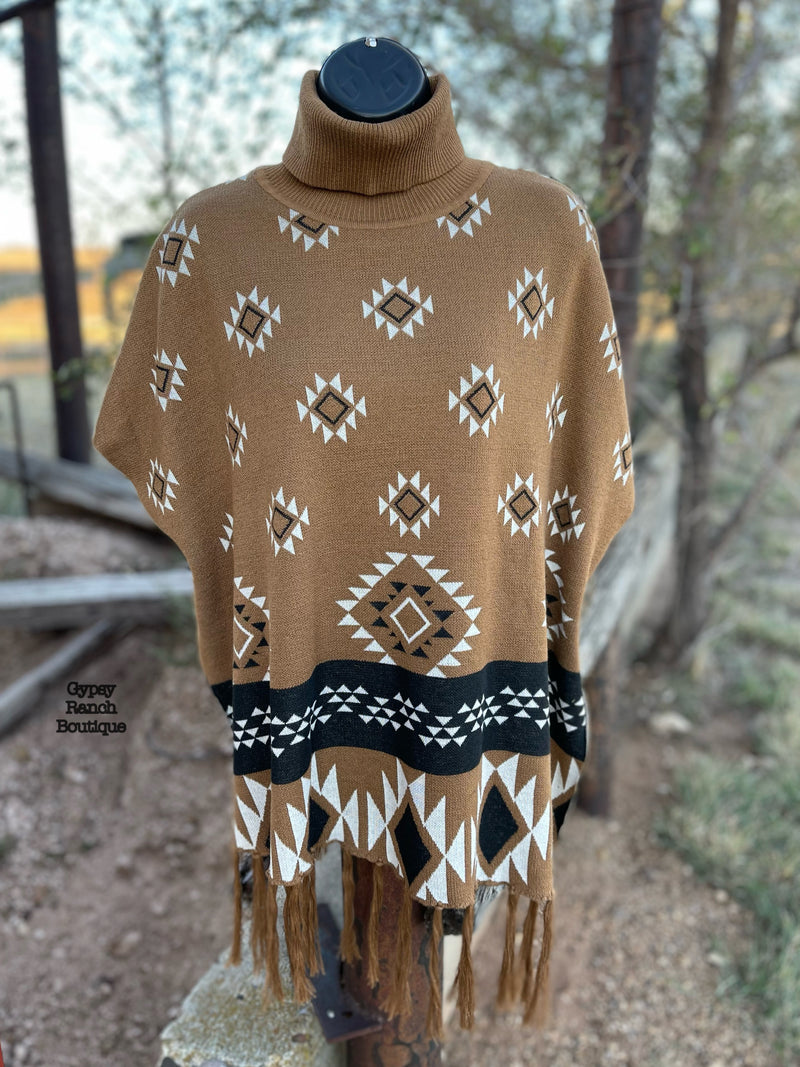 Pistol Annie Aztec Poncho Top-Also in Plus Size