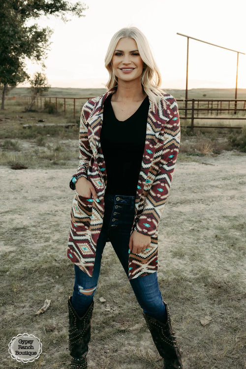 Tennessee River Aztec Blazer Jacket - Also in Plus Size