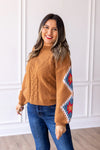 Terracotta Aztec Sweater - Also in Plus Size