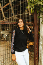 Las Vegas Boot Stitch Sleeve Top