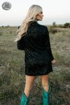 Black Southern Swag Sequin Blazer - Also in Plus Size