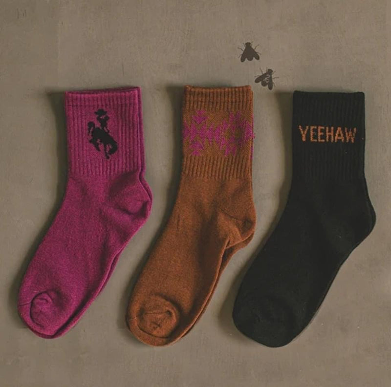 The Cowgirl in you Socks -3 pack