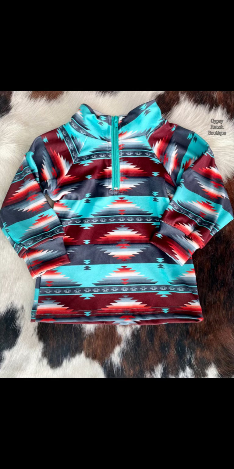 Kids Texas Rain Pullover Top