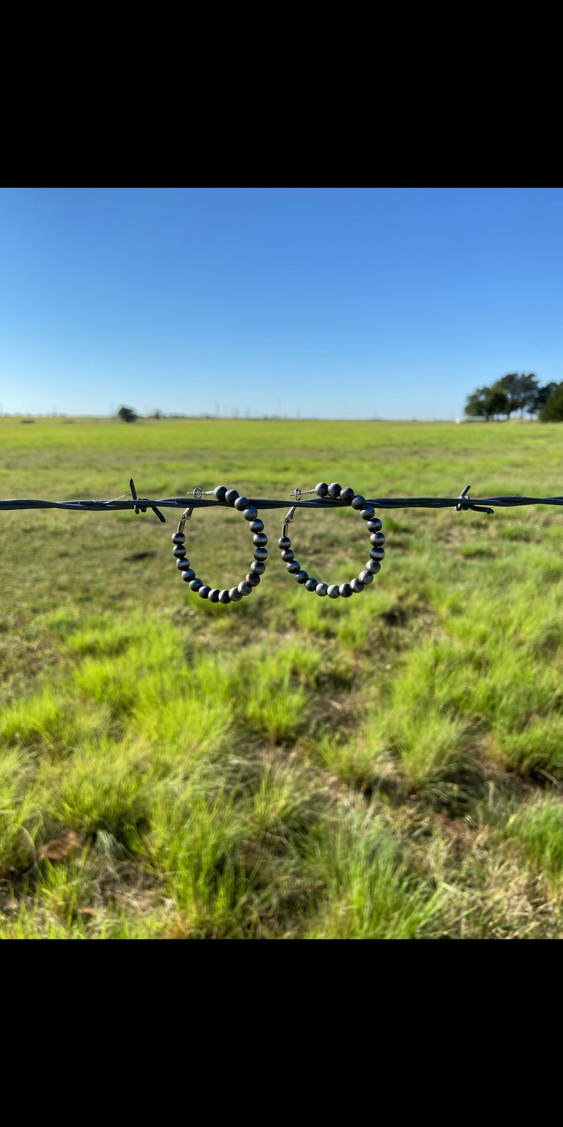 Santa Fe Navajo Pearl Hoop Earrin