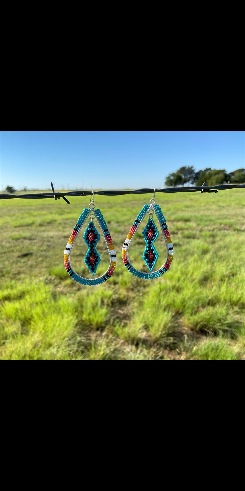 Cedar Crest Tribal Beaded Earrings