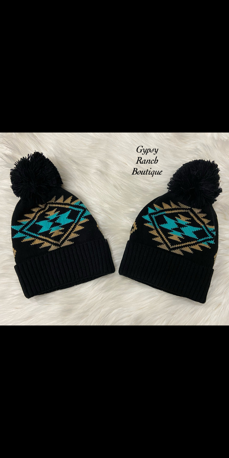 Los Alomitos Aztec Pom Beanie