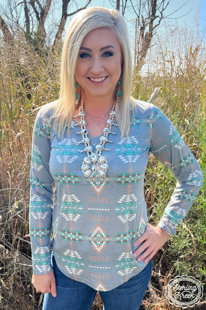 Grey Sky’s Aztec Top - Also in Plus Size