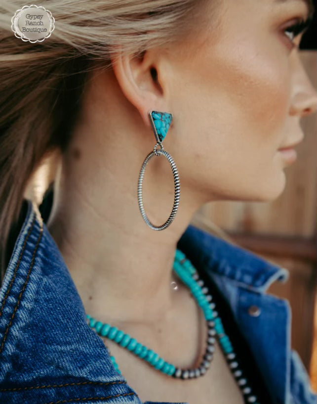 Western Whims Turquoise Earring