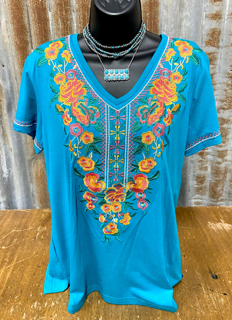 Bound For Greatness Floral Embroidered Top