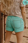 Turquoise Cowboy Cutter Shorts - Also in Plus Size