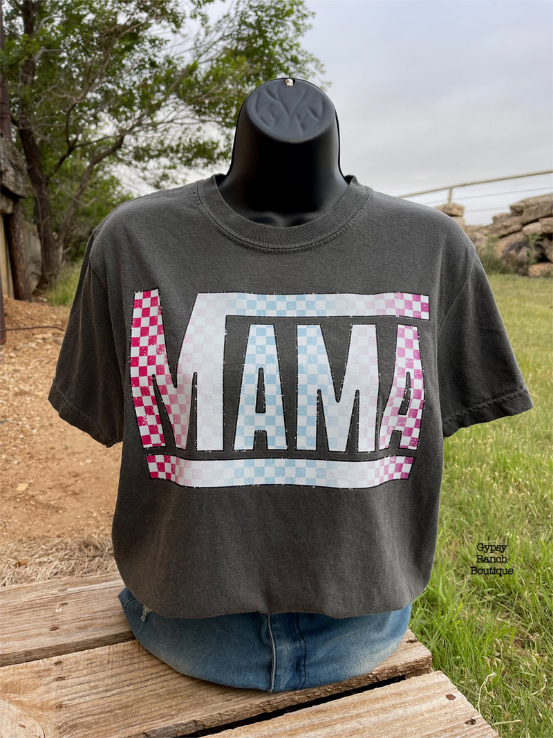 Mama Check Multi Color Tee - Also in Plus Size